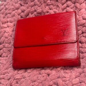 Louis Vuitton Vibrant Red EPI compact wallet